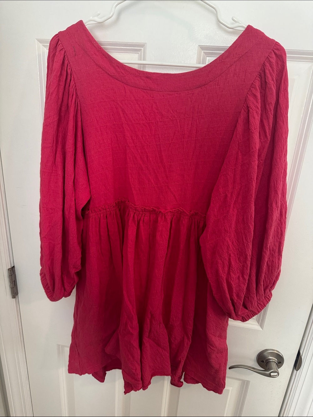 Free People Beach Romper with Balloon Sleeves